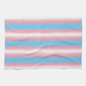 Transgender Pride-vlagpatroonontwerp Theedoek (Horizontaal)