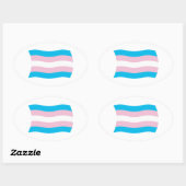 Transgender Pride-vlagsticker Ovale Sticker (Vel)