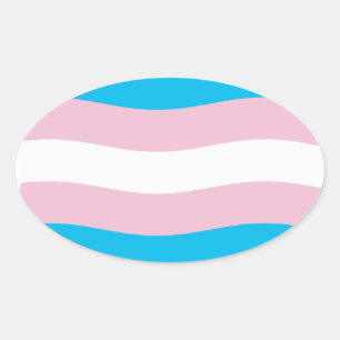 Transgender Pride-vlagsticker Ovale Sticker