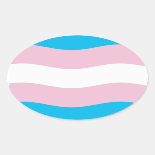 Transgender Pride-vlagsticker Ovale Sticker (Voorkant)