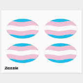 Transgender Pride-vlagsticker Ovale Sticker (Vel)