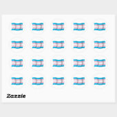 Transgender Pride-vlagsticker Ronde Sticker (Vel)