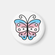 Transgender Pride Vlinder Magneet