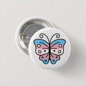 Transgender Pride Vlinder Speld Badge Ronde Button 3,2 Cm (Voorkant /achterkant)