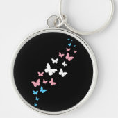 Transgender Pride Vlinderpad Sleutelhanger (Voorkant)