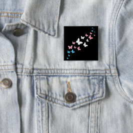 Transgender Pride Vlinderpad Vierkante Button 5,1 Cm
