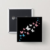 Transgender Pride Vlinderpad Vierkante Button 5,1 Cm (Voorkant /achterkant)