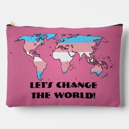 Transgender Pride Wereldkaart Etui (Voorkant)