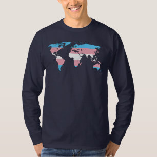 Transgender pride wereldkaart T-Shirt