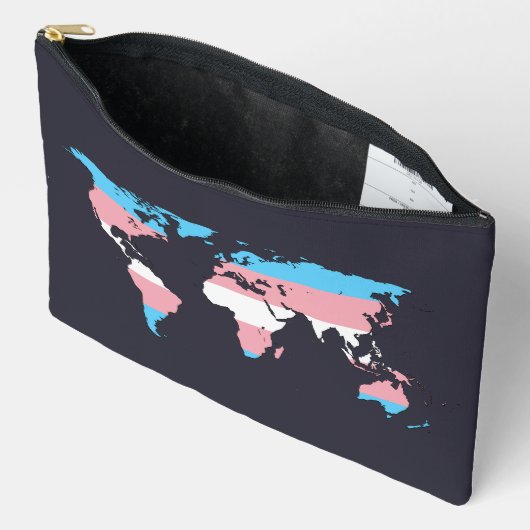 Transgender pride world map  etui (Open)