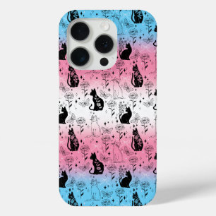Transgender Pride Zwarte Kat - Mystieke Heks iPhone 15 Pro Case