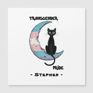 Transgender Pride: Zwarte kat op de maan van de Tr