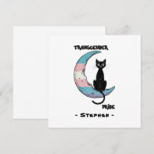Transgender Pride: Zwarte kat op de maan van de Tr (Voorkant / Achterkant)