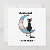 Transgender Pride: Zwarte kat op de maan van de Tr (Voorkant)