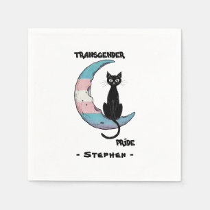 Transgender Pride: Zwarte kat op de maan van de Tr Servet