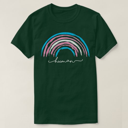 Transgender Rainbow Human Trans Pride LGBT T-shirt (Design voorkant)