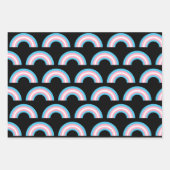 Transgender Rainbow Pride Black Inpakpapier Vel (Voorkant 2)