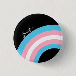 Transgender Rainbow Pride Custom Ronde Button 3,2 Cm
