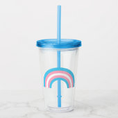 Transgender Rainbow Pride Flag Acryl Drinkbeker (Voorkant)