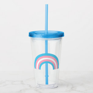 Transgender Rainbow Pride Flag Acryl Drinkbeker