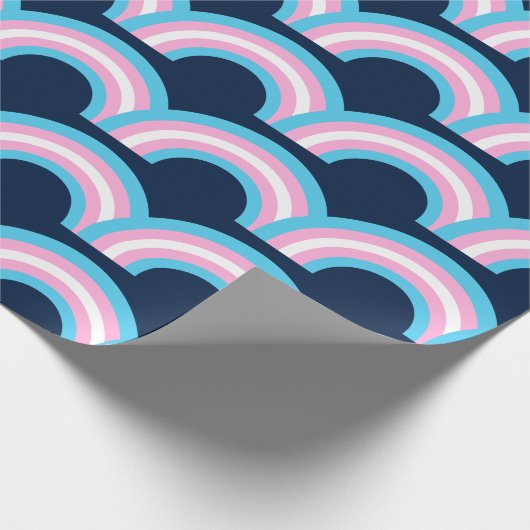 Transgender Rainbow Pride Flag Cadeaupapier (Hoek)