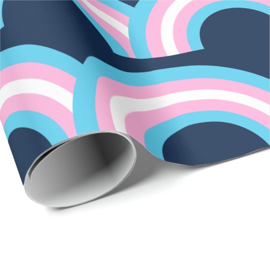 Transgender Rainbow Pride Flag Cadeaupapier (Rol Hoek)