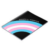 Transgender Rainbow Pride Flag Custom Notitieboek (Linkerzijde)