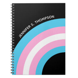 Transgender Rainbow Pride Flag Custom Notitieboek