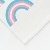 Transgender Rainbow Pride Flag gepersonaliseerd Fleece Deken (Hoek)