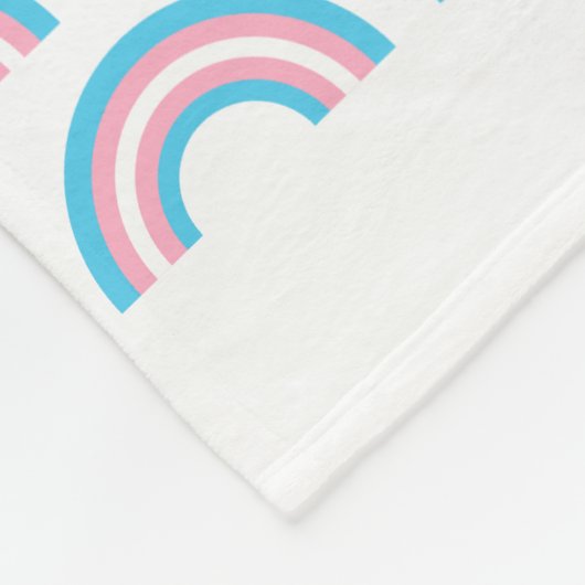 Transgender Rainbow Pride Flag gepersonaliseerd Fleece Deken (Hoek)