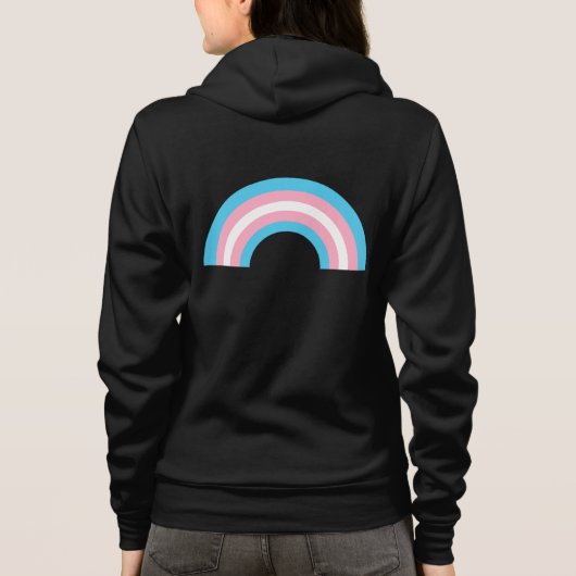 Transgender Rainbow Pride Flag Hoodie (Achterkant)
