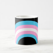 Transgender Rainbow Pride Flag Monogram Coffee Mok (Center)