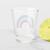 Transgender Rainbow Pride Flag Shot Glas (Achterkant)