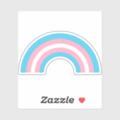 Transgender Rainbow Pride Flag Sticker (Vel)