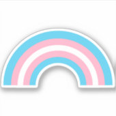 Transgender Rainbow Pride Flag Sticker (Voorkant)