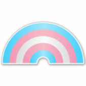 Transgender Rainbow Pride Flag Sticker (Voorkant)