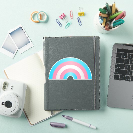 Transgender Rainbow Pride Flag Sticker (iPad Cover)