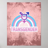 TRANSGENDER RAINBOW-VLAG POSTER (Voorkant)