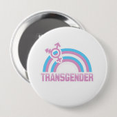 TRANSGENDER RAINBOW-VLAG RONDE BUTTON 4,0 CM (Voorkant /achterkant)