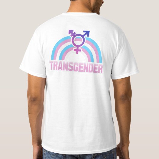 TRANSGENDER RAINBOW-VLAG T-SHIRT (Achterkant)