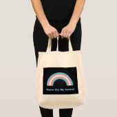 Transgender regenboog trots tote bag (Voorkant (product))
