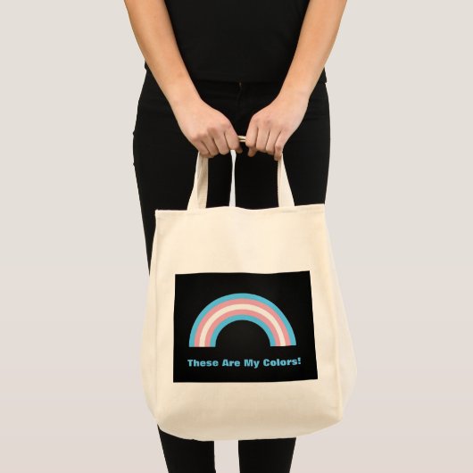 Transgender regenboog trots tote bag (Voorkant (product))
