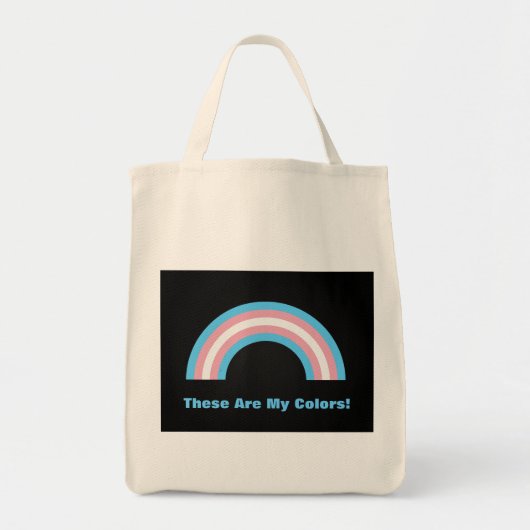 Transgender regenboog trots tote bag (Voorkant)