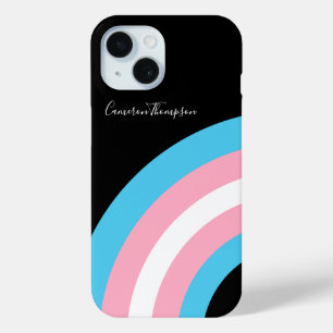 Transgender-regenboogbek Pride Flag gepersonalisee iPhone 15 Case