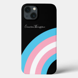 Transgender-regenboogbek Pride Flag gepersonalisee iPhone 15 Case