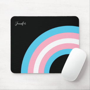 Transgender-regenboogbek Pride Flag gepersonalisee Muismat