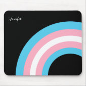Transgender-regenboogbek Pride Flag gepersonalisee Muismat (Voorkant)