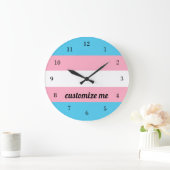 Transgender regenboogvlag Aangepast Grote Klok (Huis)