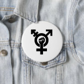 Transgender Resistance Symbol - - - Ronde Button 4,0 Cm (In situ)