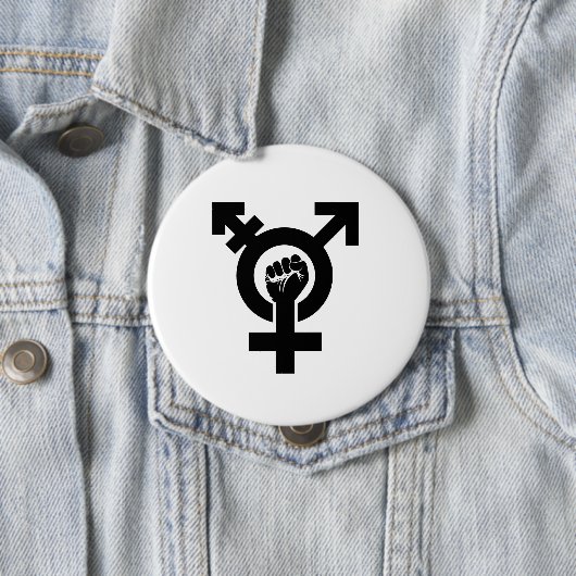 Transgender Resistance Symbol - - - Ronde Button 4,0 Cm (In situ)